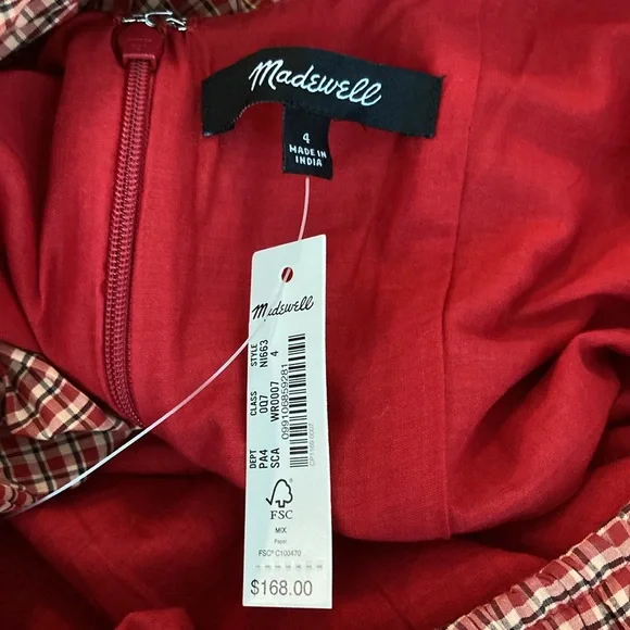 Madewell Embroidered Bubble-Sleeve Midi Dress Size 4 - Picture 14 of 17